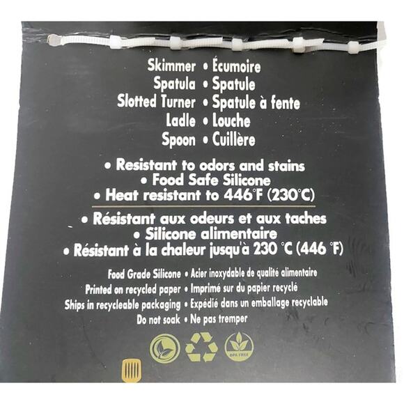 Cook's Corner Silicone Utensil Set 5 Piece Eggshell NEW - Picture 3 of 5